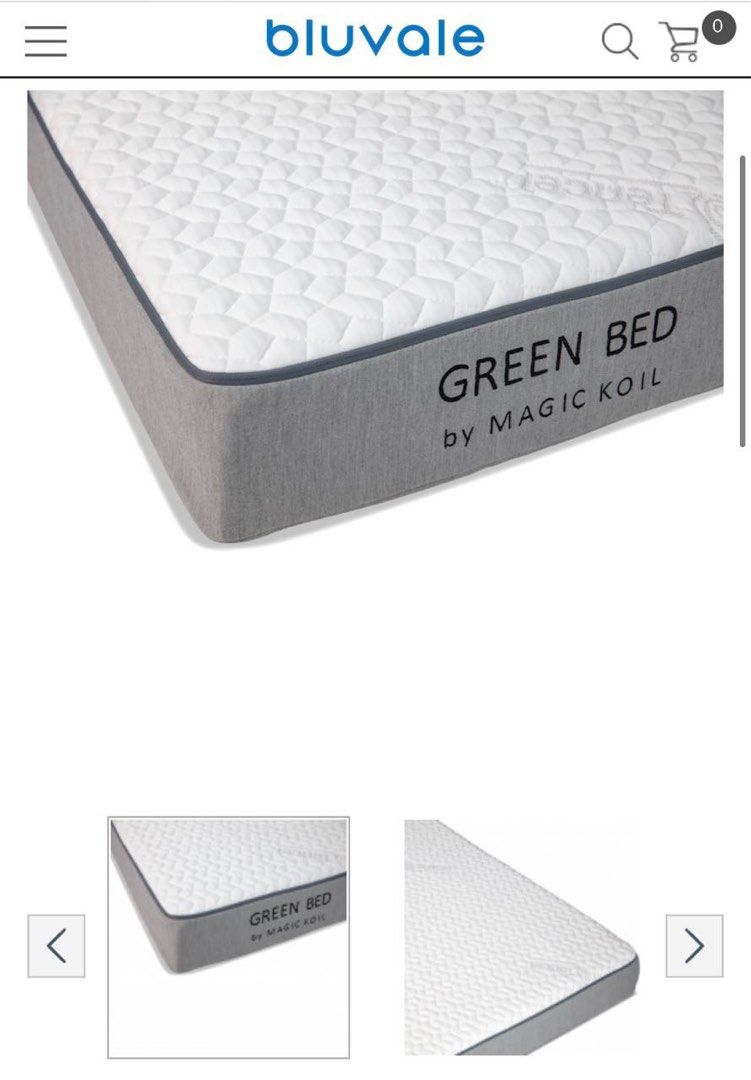 King sized storage bed frame + latex mattress, Furniture & Home Living