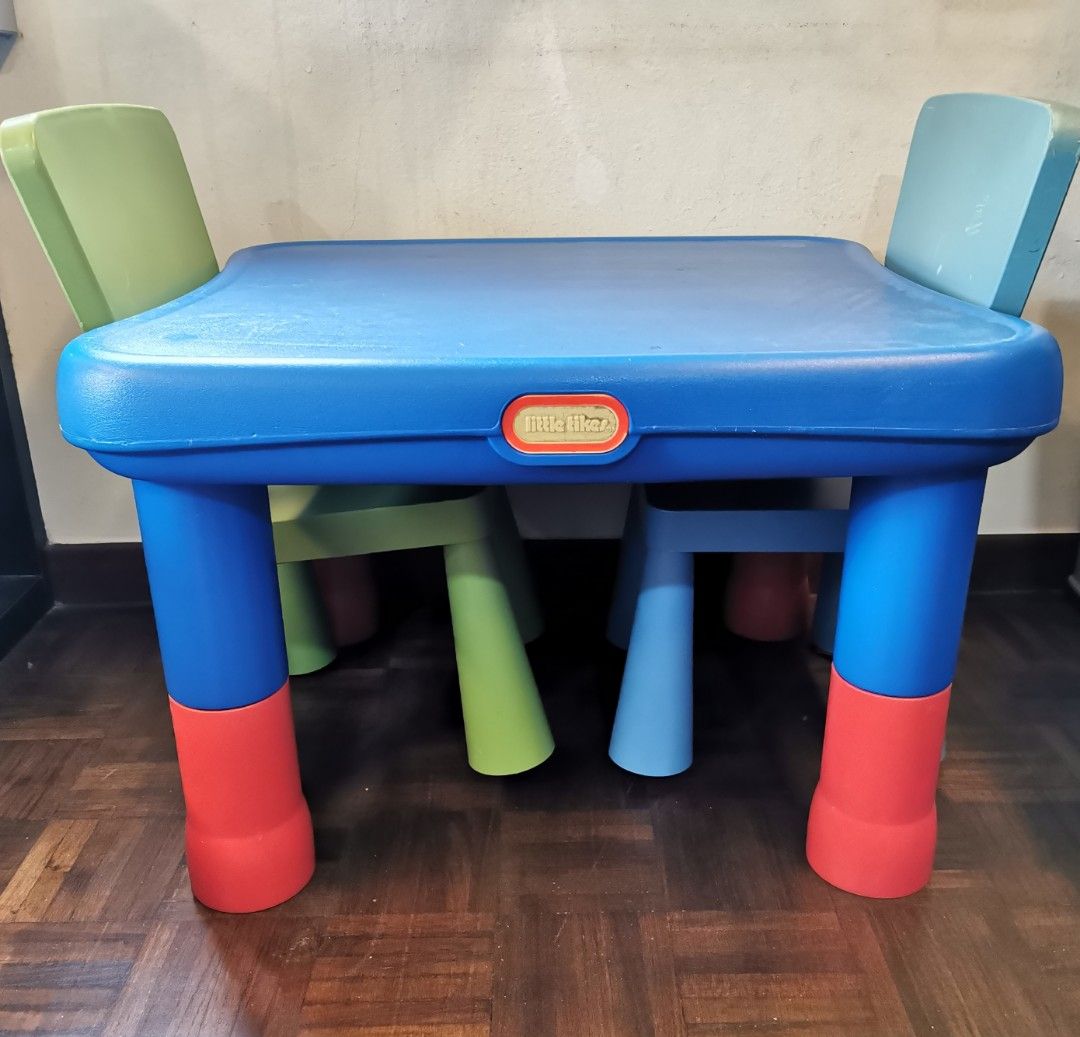 Little Tikes Table + 2 Ikea Chairs, Babies & Kids, Baby Nursery & Kids Furniture, Kids' Tables