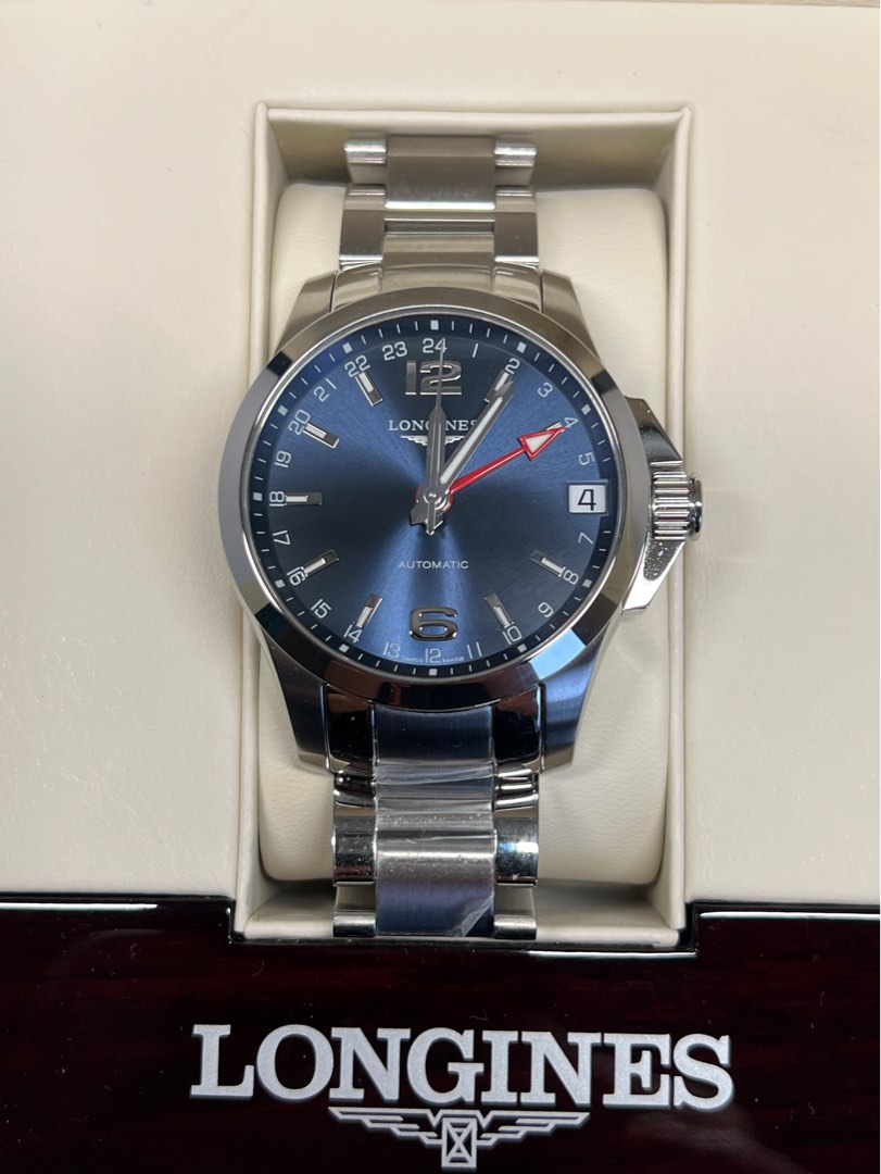 Longines Conquest GMT Automatic Blue Dial Stainless Steel Men's Watch ...