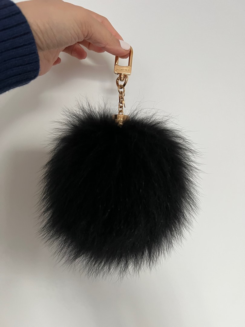 Louis Vuitton Pattern Print, Purple Mink Fur Bag Charm