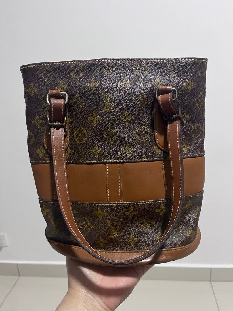 Louis Vuitton Vintage Made in USA French Co. Monogram Large Bucket Bag