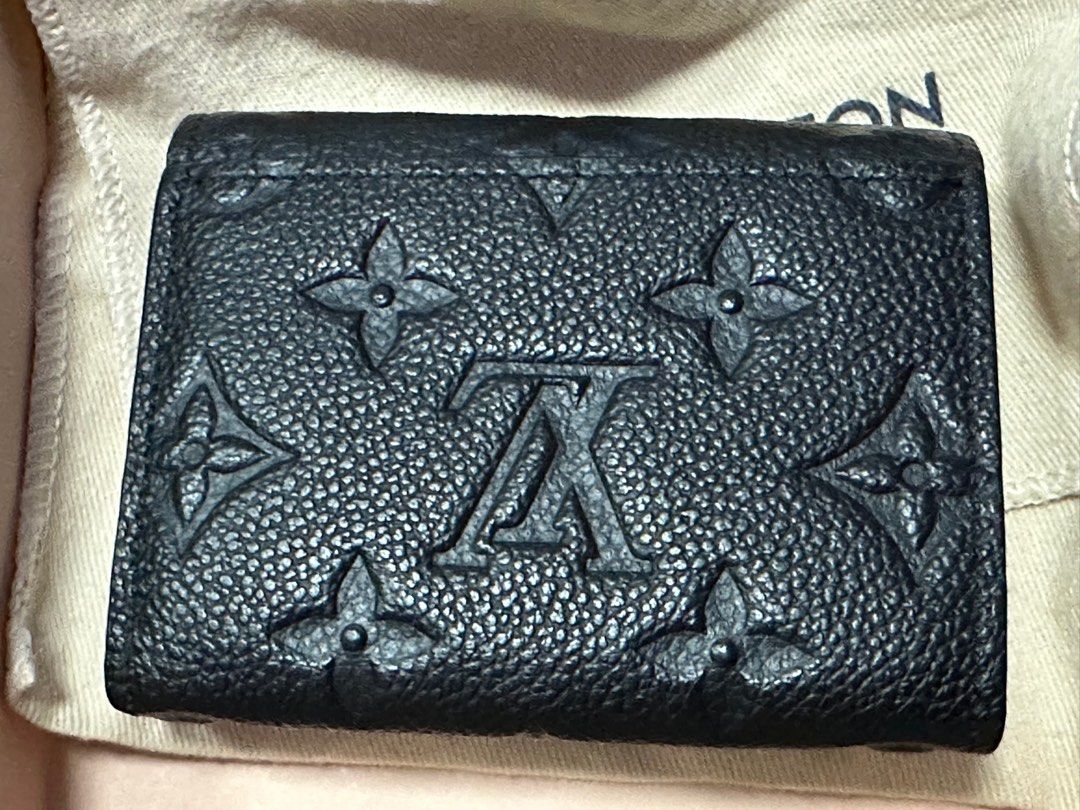 Auth LOUIS VUITTON Zoe Wallet M62935 Black Monogram Empreinte Leather