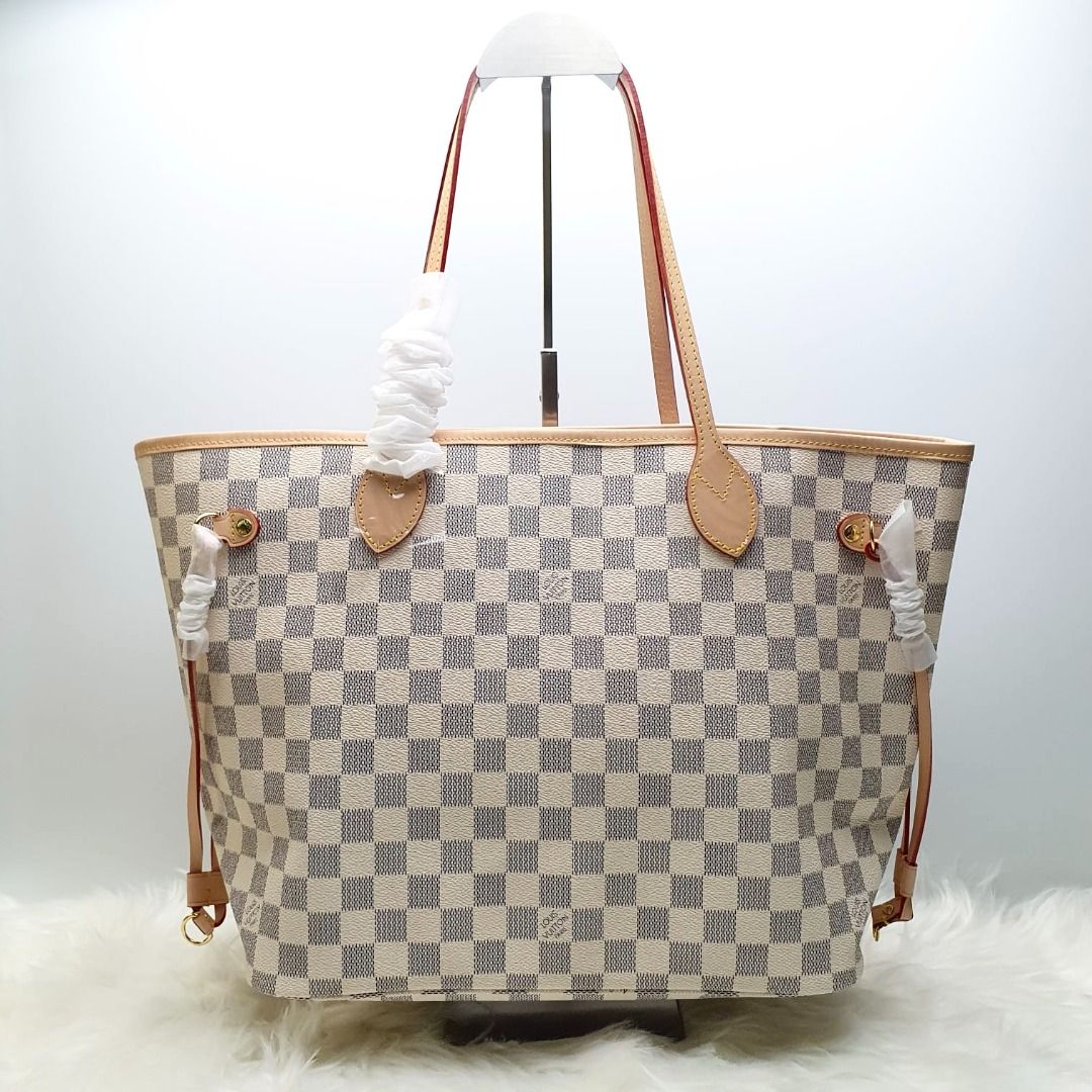 Louis Vuitton Neo Neverfull Damier Ebene MM Rose Ballerine Lining - US