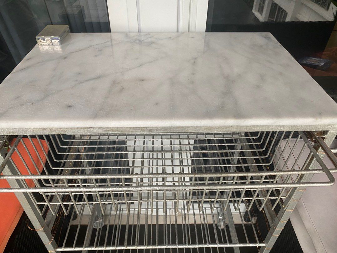 Marble top trolley rack, Furniture & Home Living, Furniture, Shelves