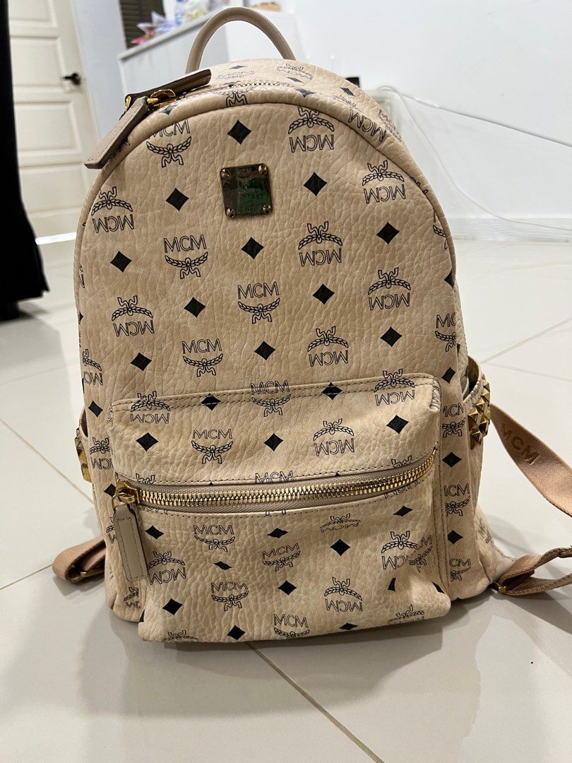 MCM Backpack Beige Authentic Luxury Bags Wallets on Carousell
