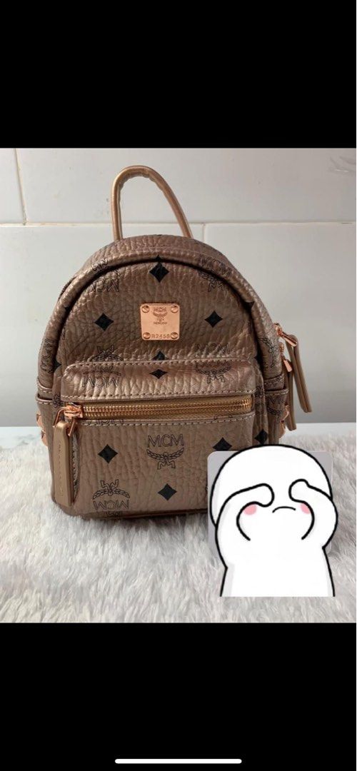 tas backpack MCM Bebeboo Rose Gold Backpack