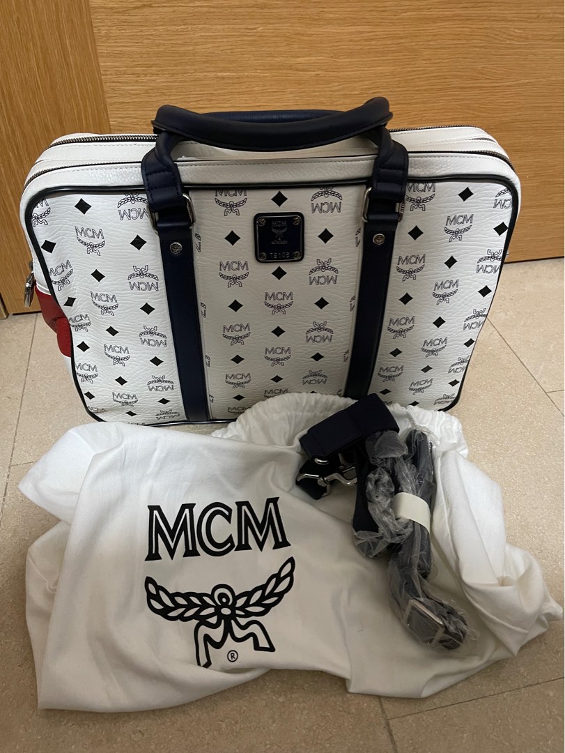 MCM MONOGRAM LEATHER CROSSOVER/LAPTOP BAG LIMITED EDITION COLOUR