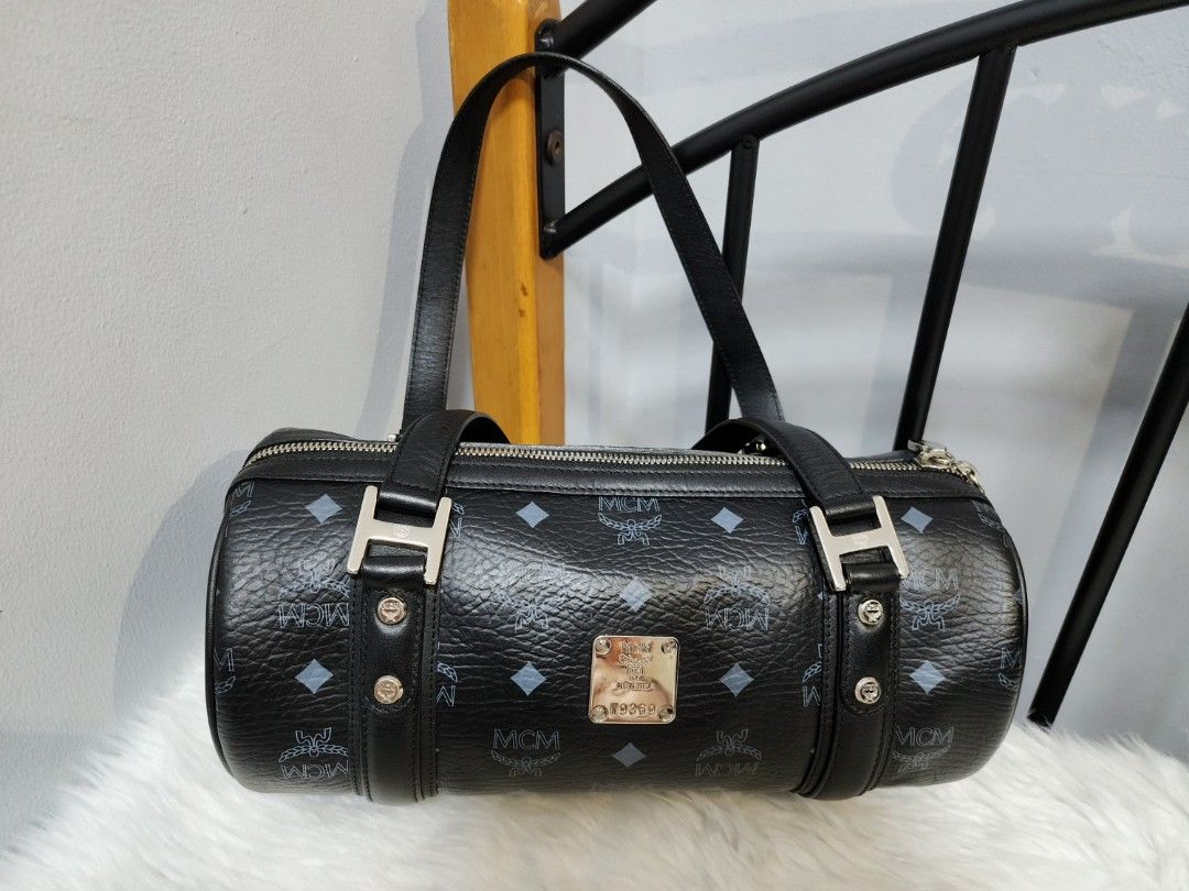 NEW LUXURY BAG ALERT, MCM Boston Bag Monogram Leather, Essentials Boston