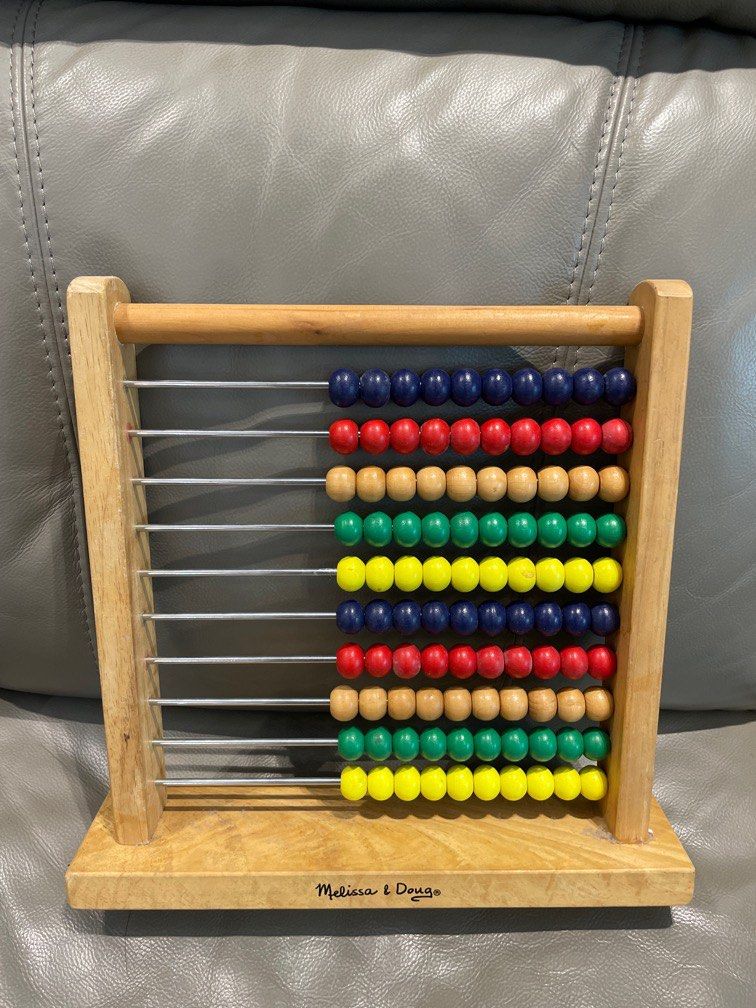Melissa Doug Abacus Classic Wooden Educational Counting Toy With 100 Beads