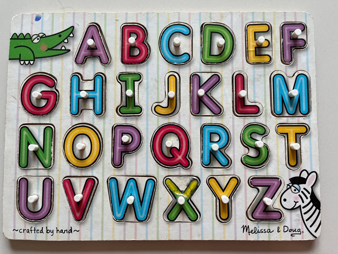 Melissa & Doug Alphabet Puzzle, Hobbies & Toys, Toys & Games on Carousell