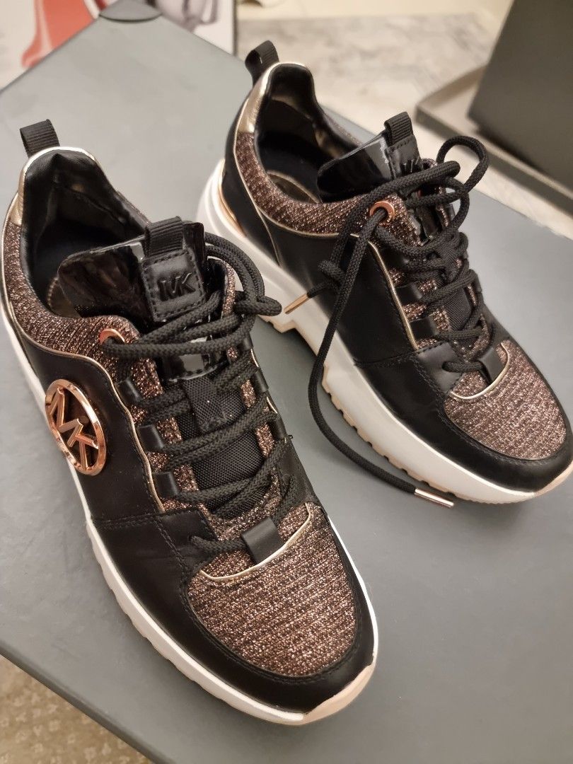 Michael Kors Cosmo trainers rose gold. Like new! Moving out sale!, Luxury,  Sneakers & Footwear on Carousell