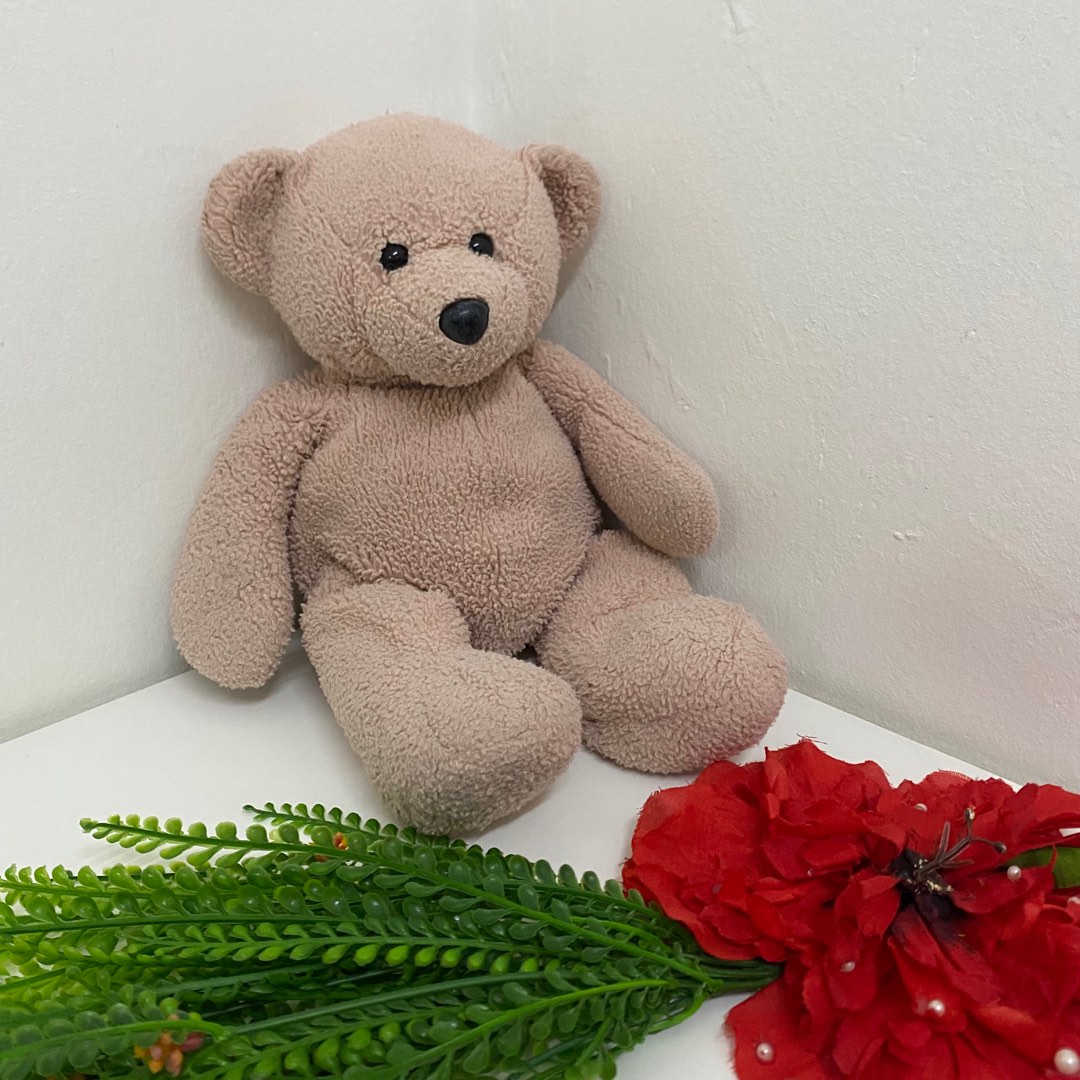 Miniso life pink teddy bear_ Pink bear soft toy, Hobbies & Toys, Toys