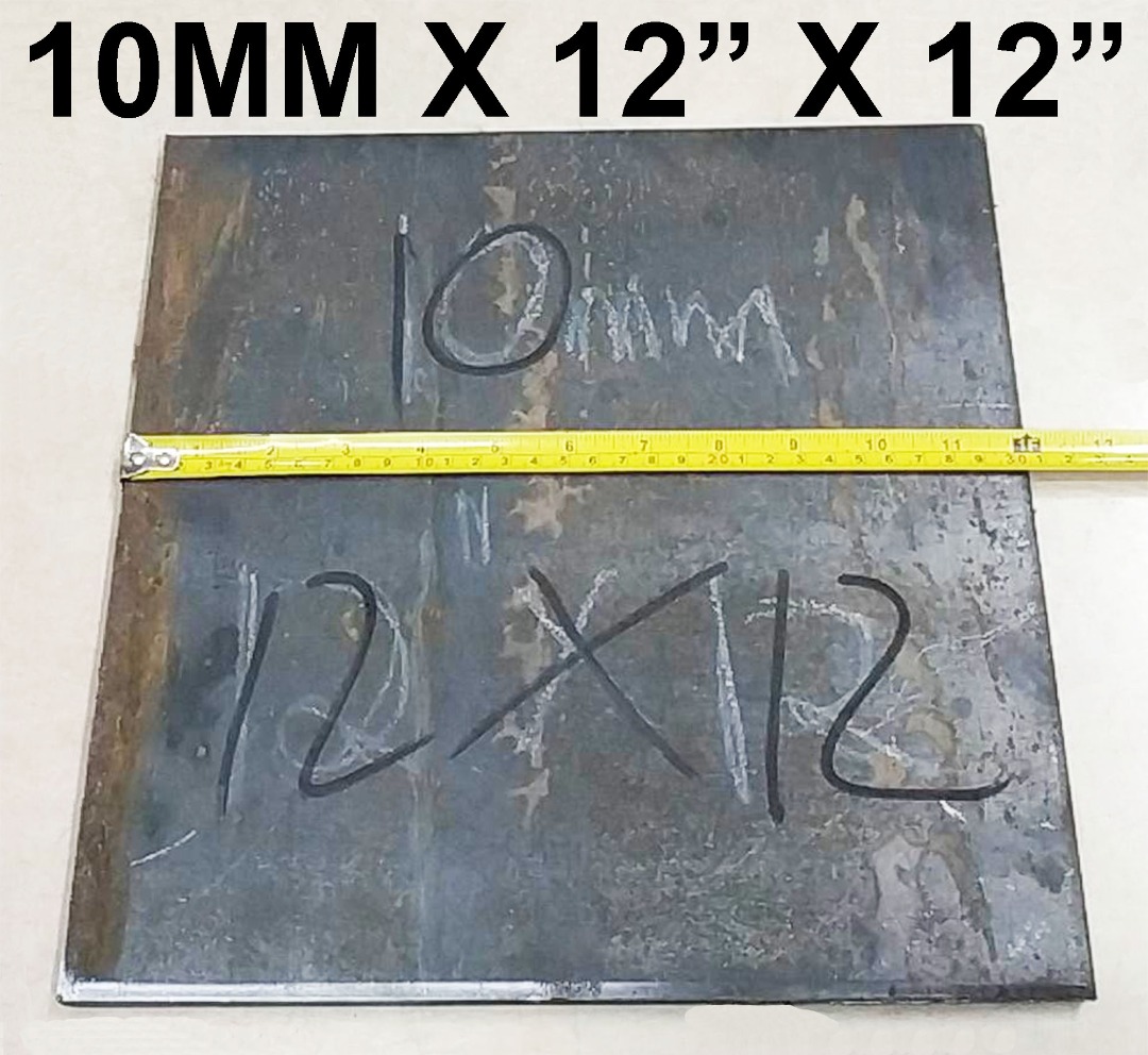 MS BASE PLATE 10MM THICKNESS X 12 INCHES X 12 INCHES SQUARE MILD STEEL, Furniture & Home Living
