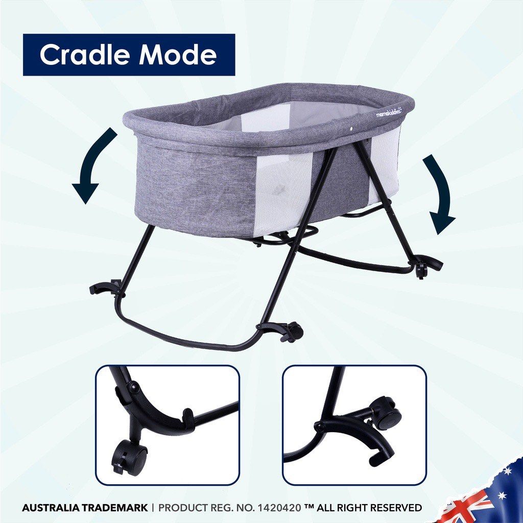 Newborn Baby Cot Multifunctional Foldable Rocking Cradle Baby Crib