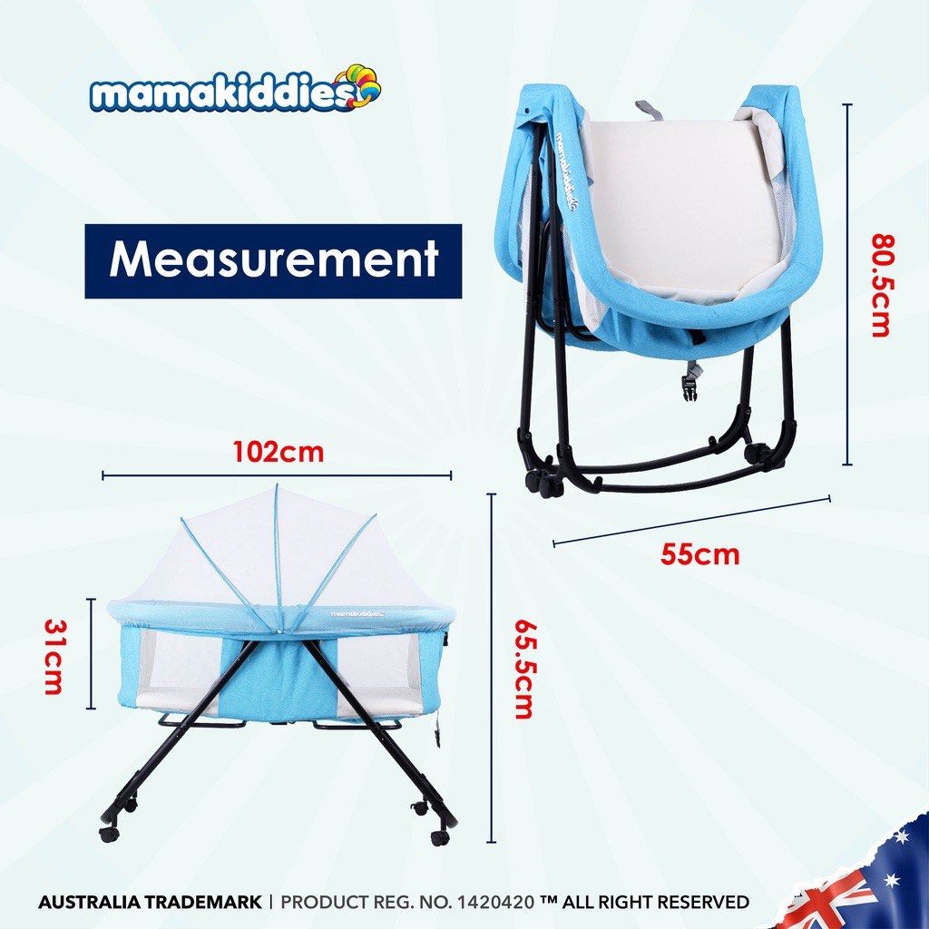 Newborn Baby Cot Multifunctional Foldable Rocking Cradle Baby Crib