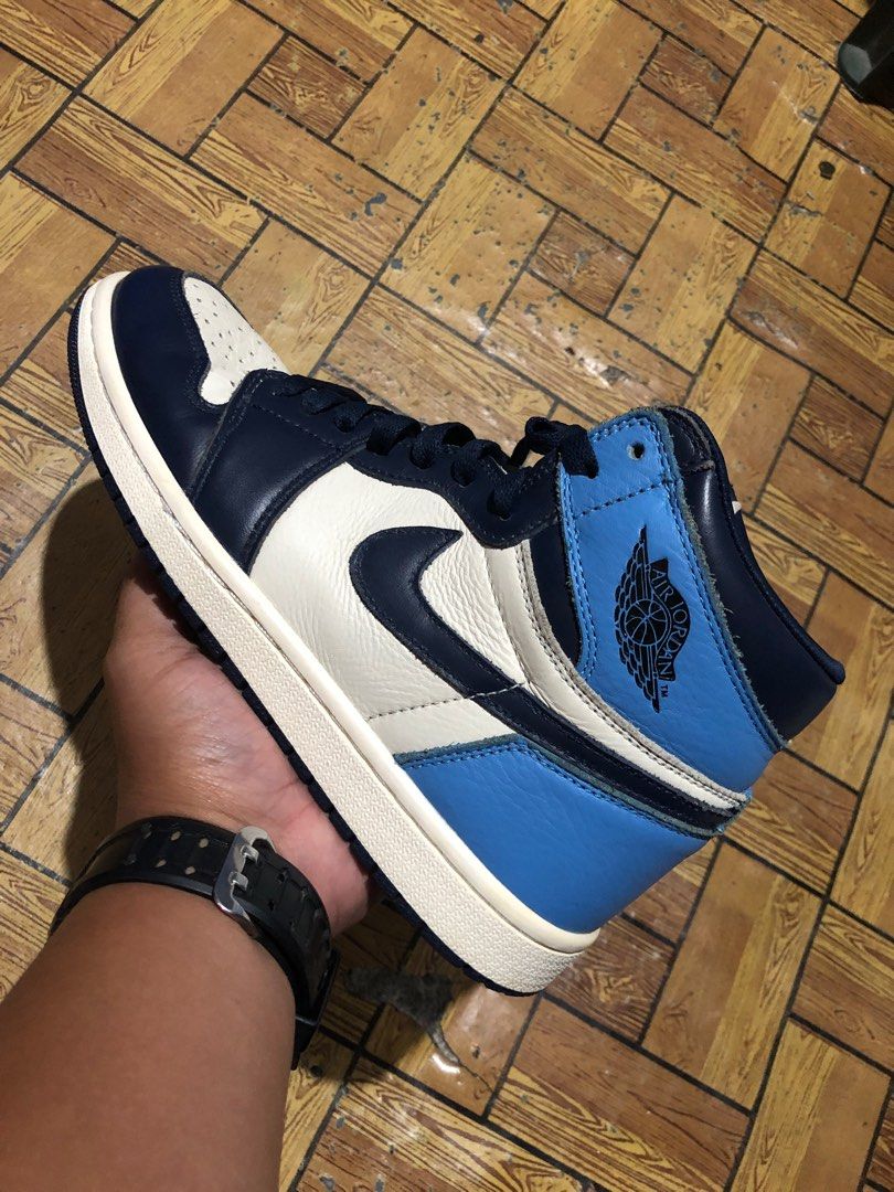 official nike jordan 1 retro high obsidian unc university blue