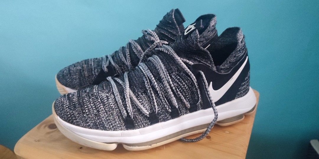 Nike KD 10 Oreo Colorway uk. 43 Fesyen Pria Sepatu Sneakers