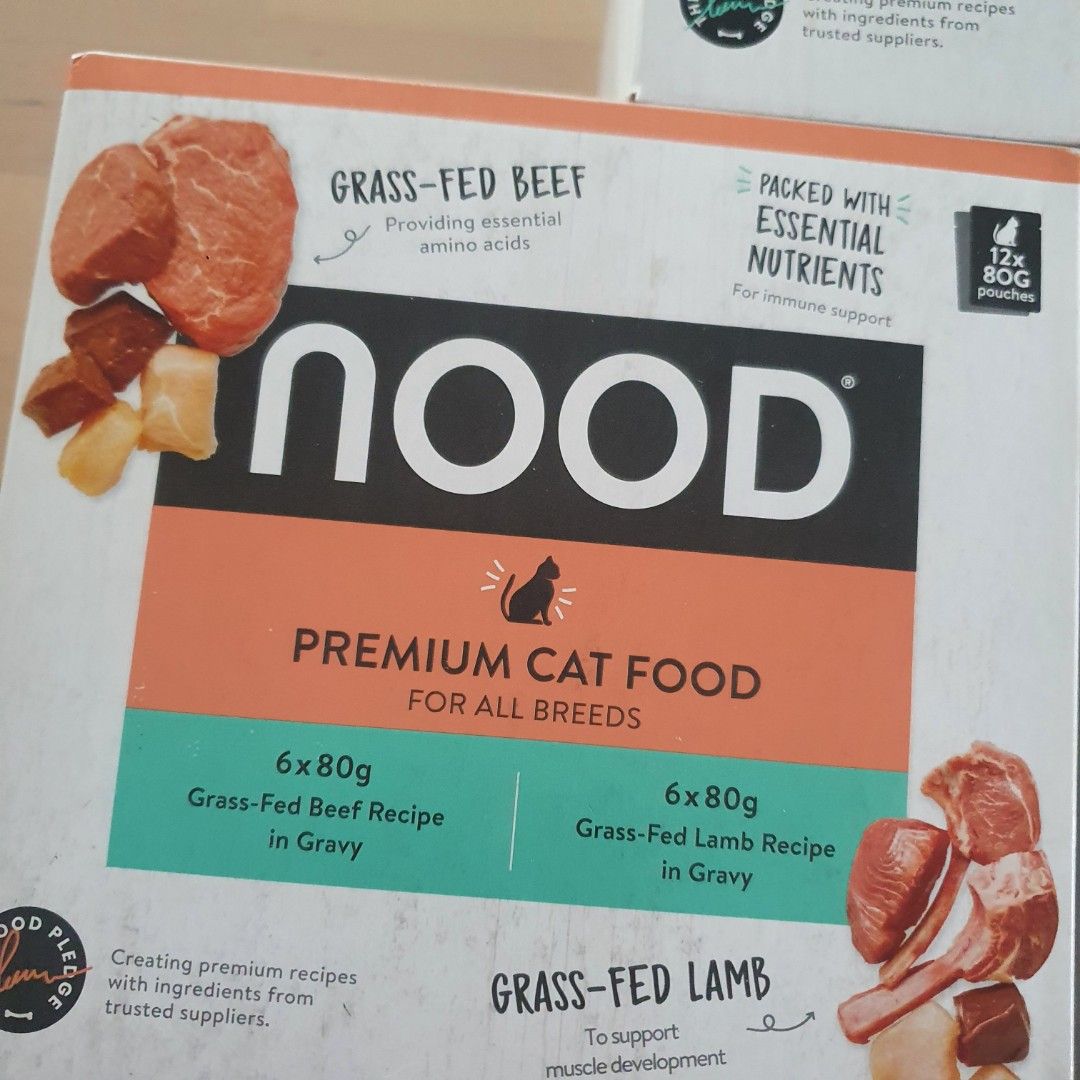 NOOD 3 Cartons of Wet Cat Food Lamb and Beef, Pet Supplies, Pet Food on