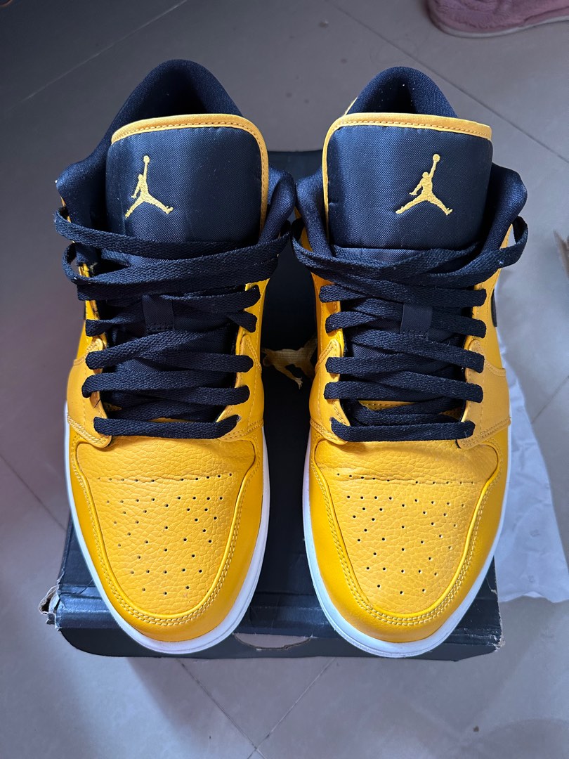 Original Air Jordan 1 Low University Gold, Men's Fashion, Footwear