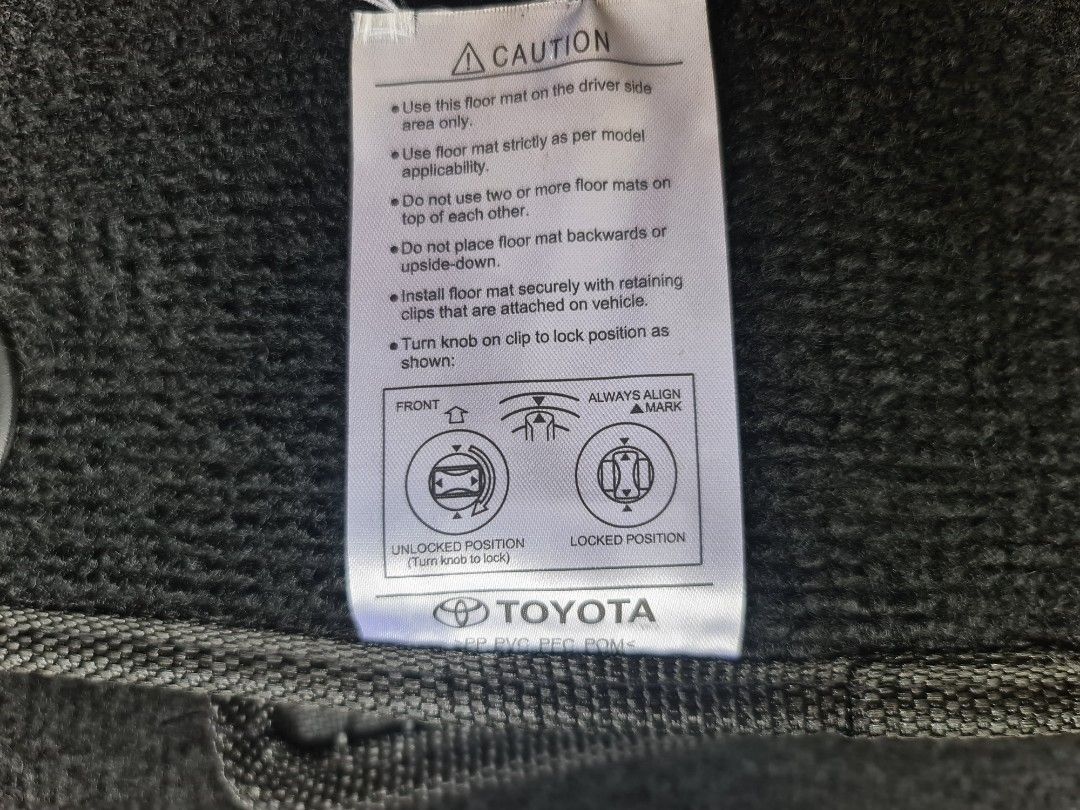 Original Matting for Toyota Rush 7 seater, Car Parts & Accessories