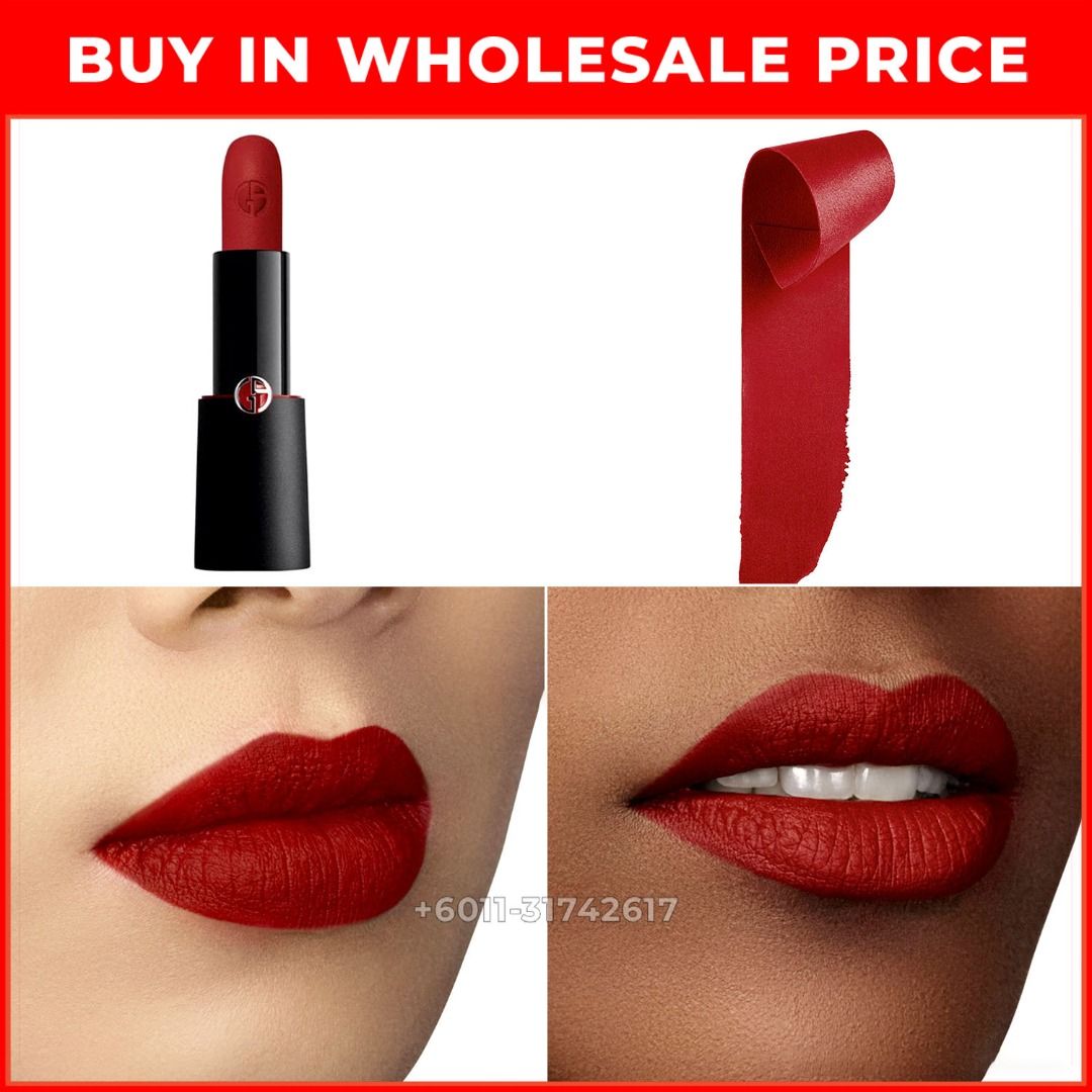 ORIGINAL] ROUGE D'ARMANI BY GIORGIO ARMANI MATTE LIPSTICK (403 Lucky Red),  Beauty & Personal Care, Face, Makeup on Carousell