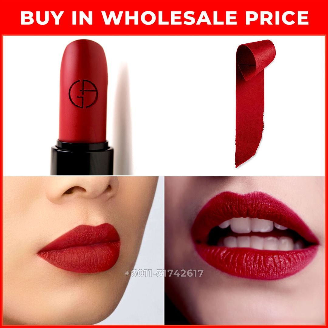 ORIGINAL] ROUGE D'ARMANI BY GIORGIO ARMANI MATTE LIPSTICK (406 Mostra),  Beauty & Personal Care, Face, Makeup on Carousell