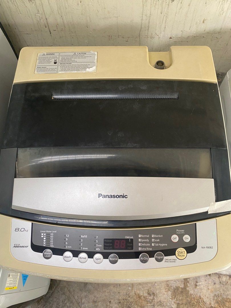 Panasonic 8KG Top Loading Washing Machine, TV & Home Appliances, Washing Machines and Dryers on