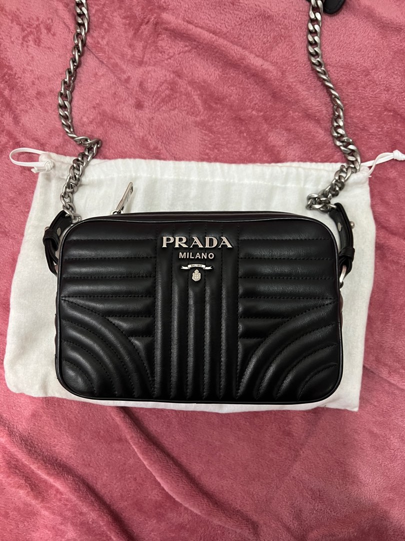 Prada Diagramme Camera Bag, Luxury, Bags & Wallets on Carousell