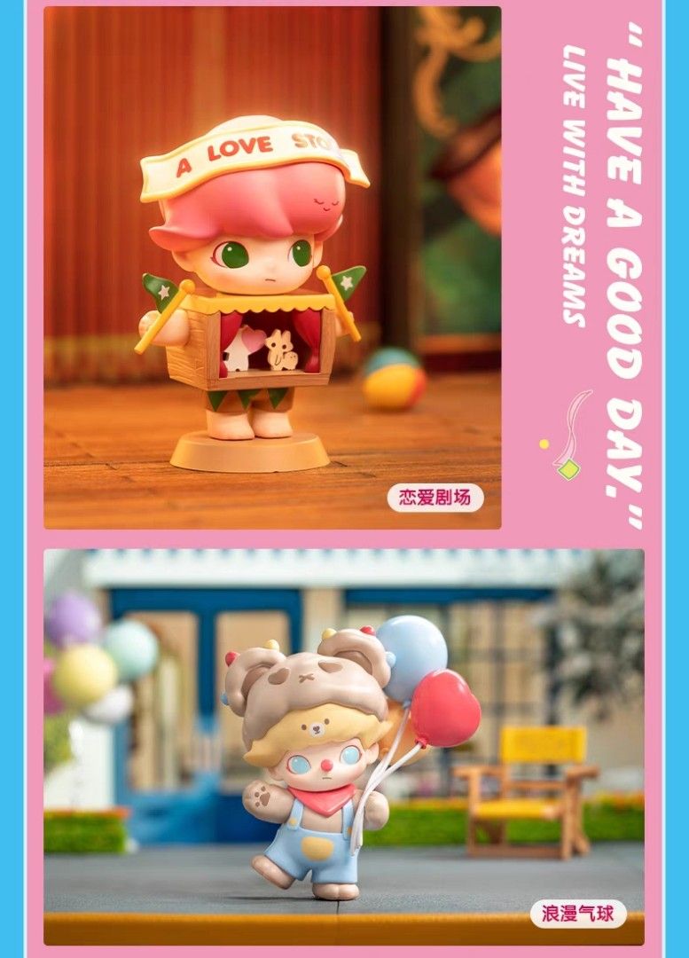 Preorder( Confirmed Design) - Pop Mart popmart Dimoo Word Dating Series  (Love Theatre/ Joyriding Bumper Car/Rotating Cup/Ice  Cream/Wait/Rowboat/Love