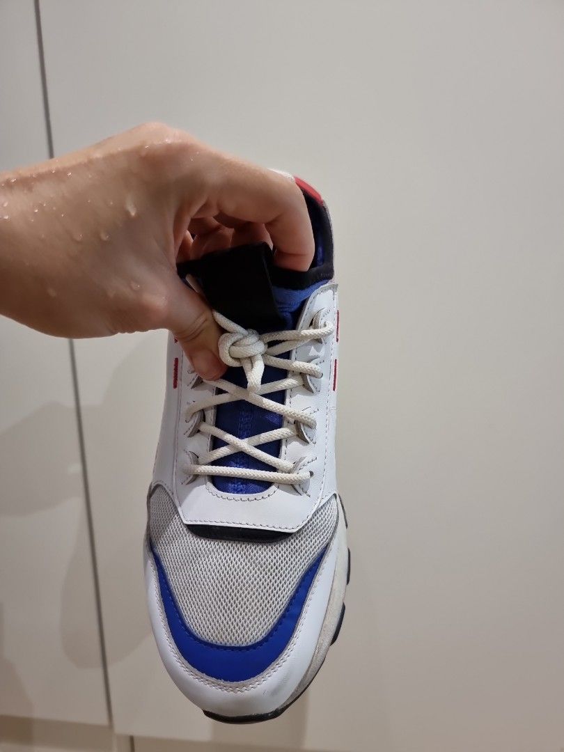 Puma R system white sneakers