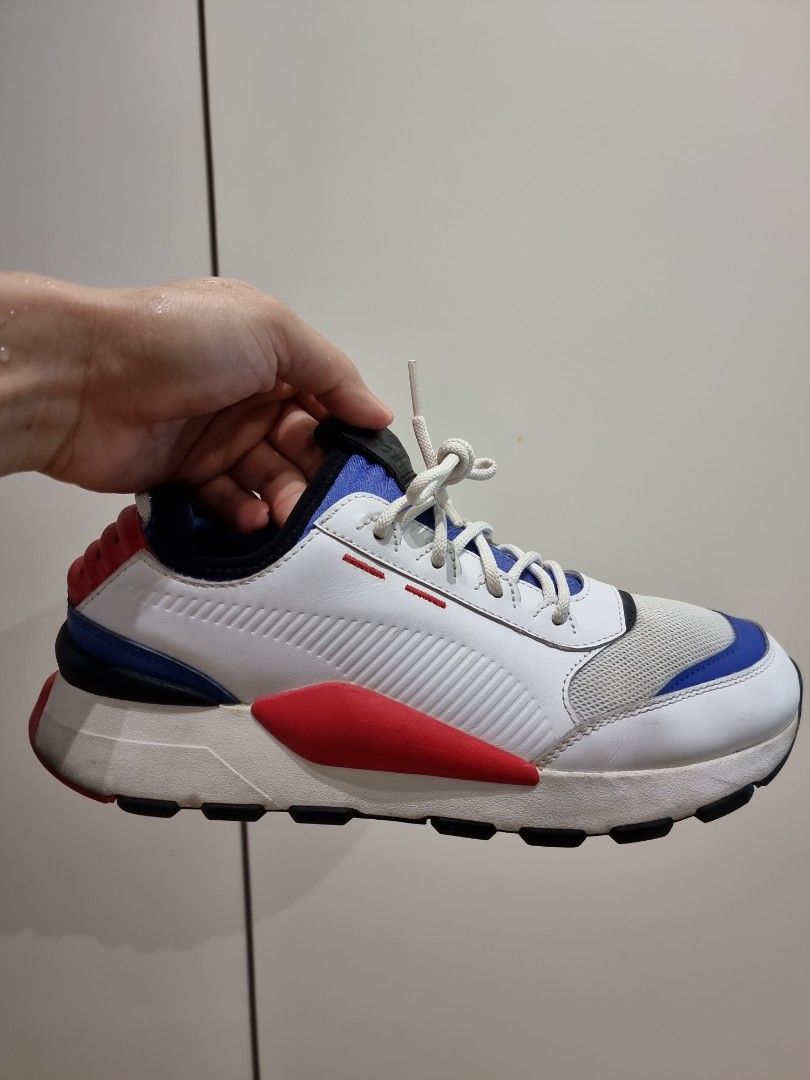 Puma R system white sneakers