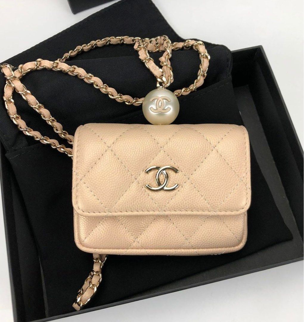Chanel Pearl Cardholder Lanyard