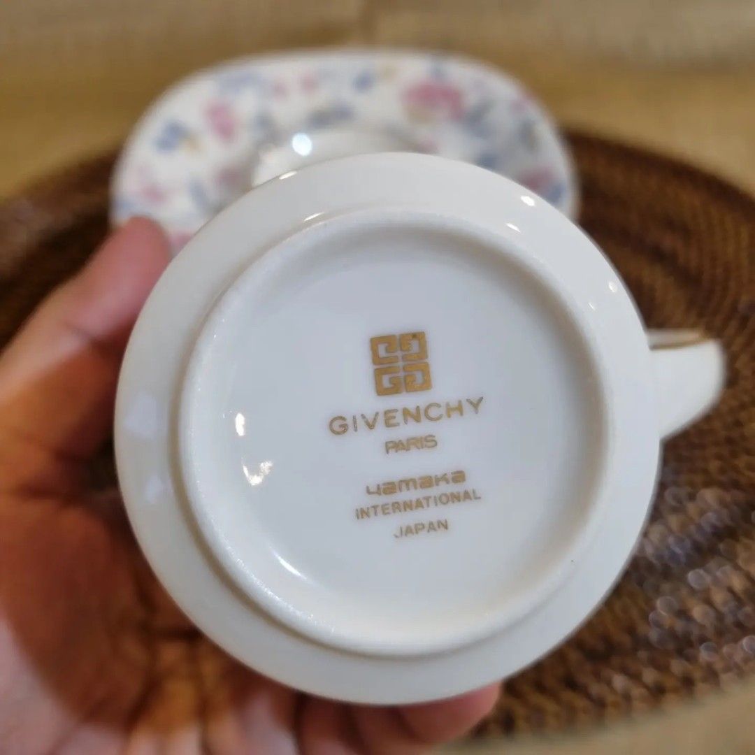 Rare Givenchy Pink Floral Tea Cup Set, Furniture & Home Living