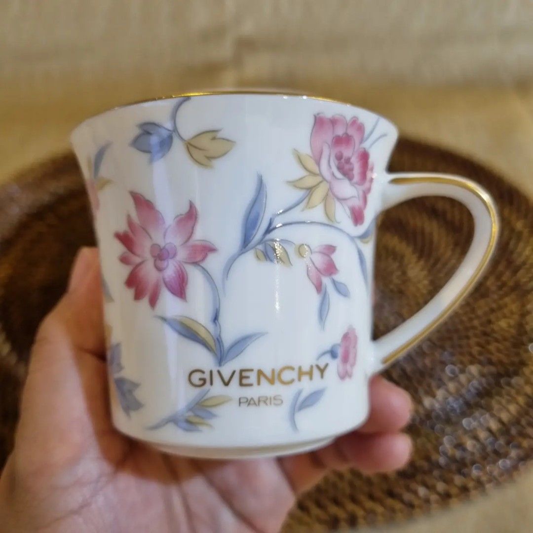 Rare Givenchy Pink Floral Tea Cup Set, Furniture & Home Living
