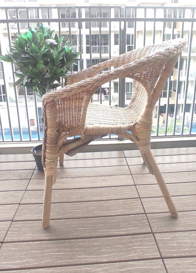 Rattan Chair IKEA ADEN for outdoor/indoor, Furniture & Home Living
