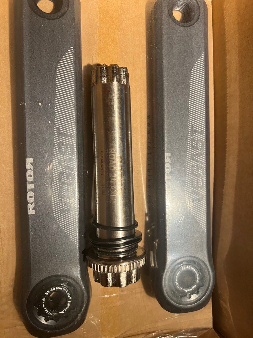 Rotor crankarms and spindle BNIB, Sports Equipment, Bicycles & Parts