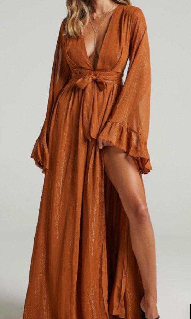 Rust maxi dress, Women's Fashion, Dresses & Sets, Dresses on Carousell