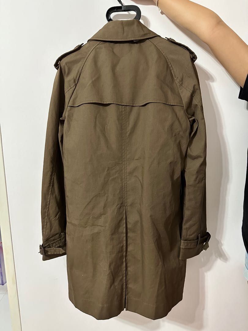 Mens khaki overcoat on sale