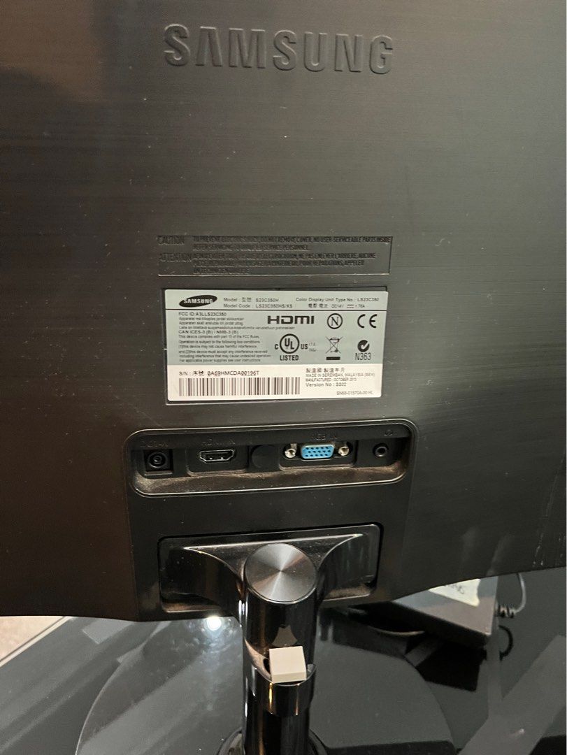 Samsung Monitor (S23C350H), Computers & Tech, Parts & Accessories ...
