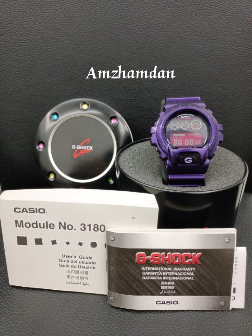 SeeHere Gshock G6900 CC6 PURPLE DW6900 CC6 TOUGH SOLAR Men s