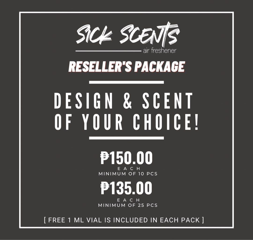 Sick Scents Air Freshener RESELLERS & REBRANDING ARE Hobbies