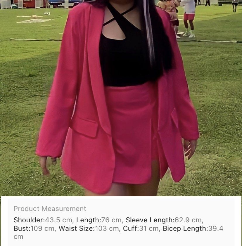 Women Pink Shawl Collar Front Open Blazer main image 1