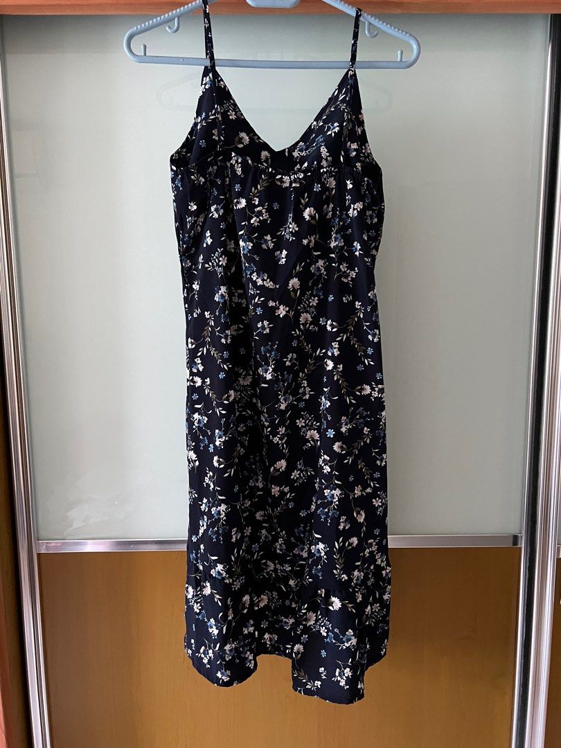 60's/70's Spaghetti Strap Floral Yellow Maxi Dress main image 1