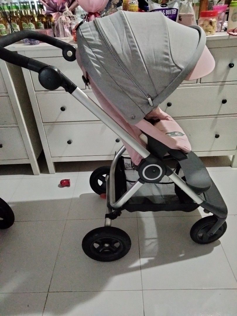 Stokke Stroller color pink and gray, Babies Kids, Going Out