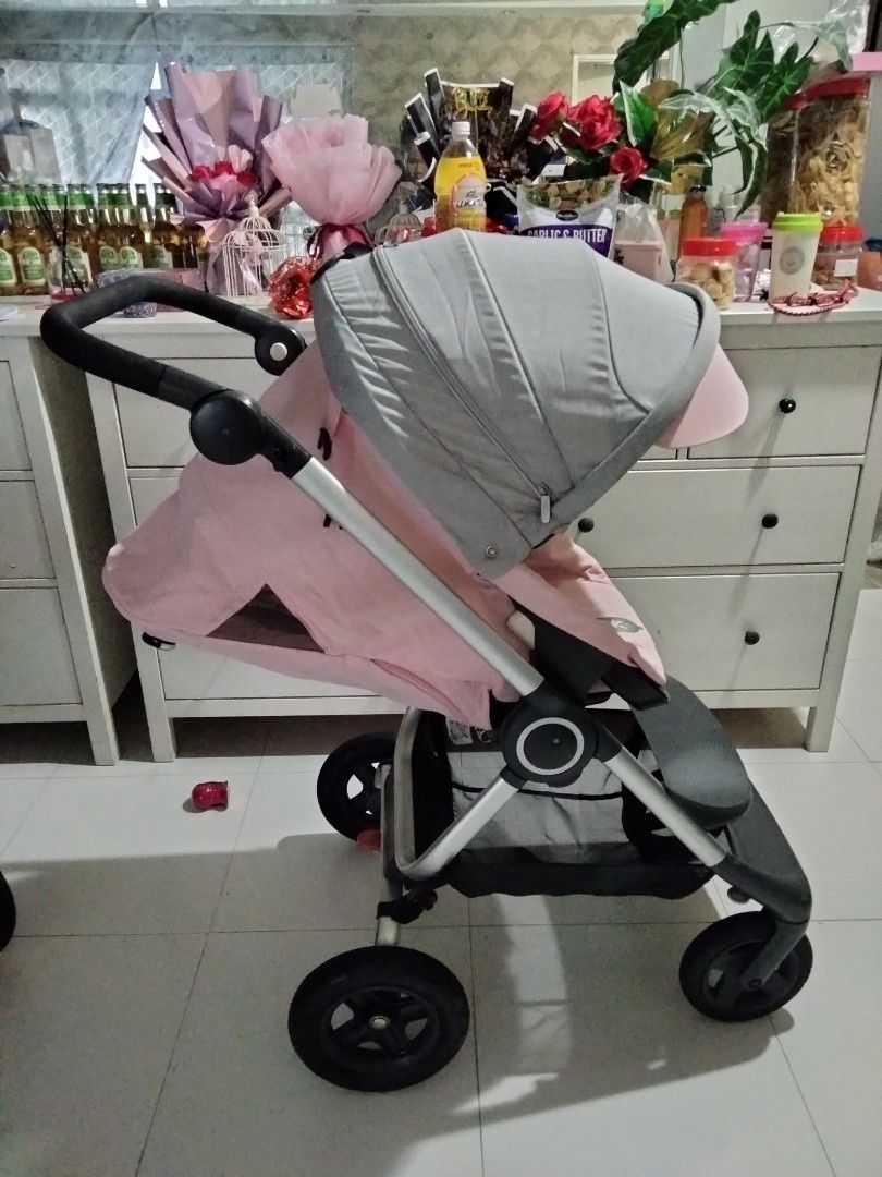 Stokke Stroller color pink and gray Babies Kids Going Out Strollers on Carousell