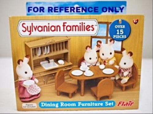 Set De Mueble De Comedor Sylvanian Families - Mesa Y Sillas Para Muñecas