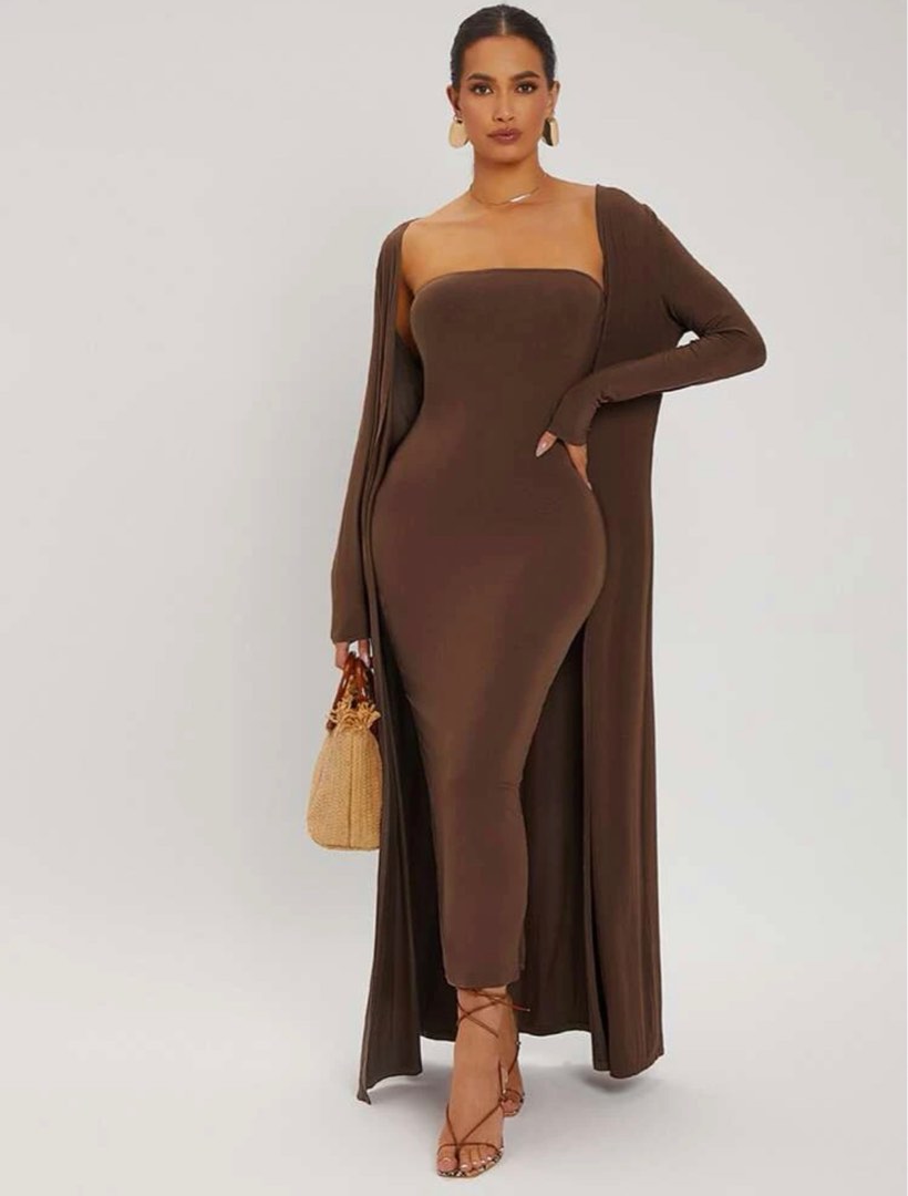 Tube dress hotsell with cardigan
