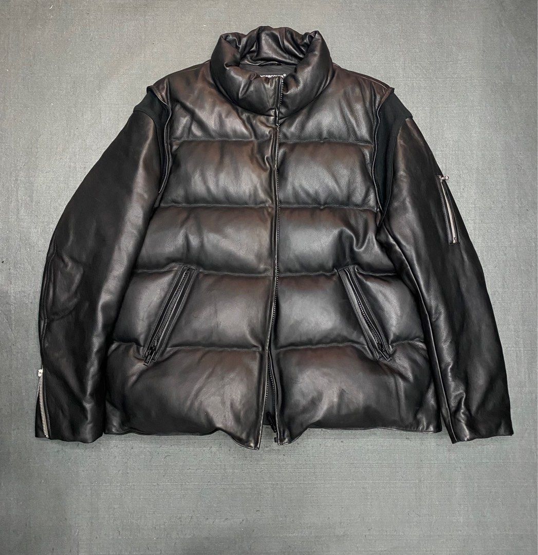 undercover x Fragment 30th Anniversary Leather sleeve down jacket 