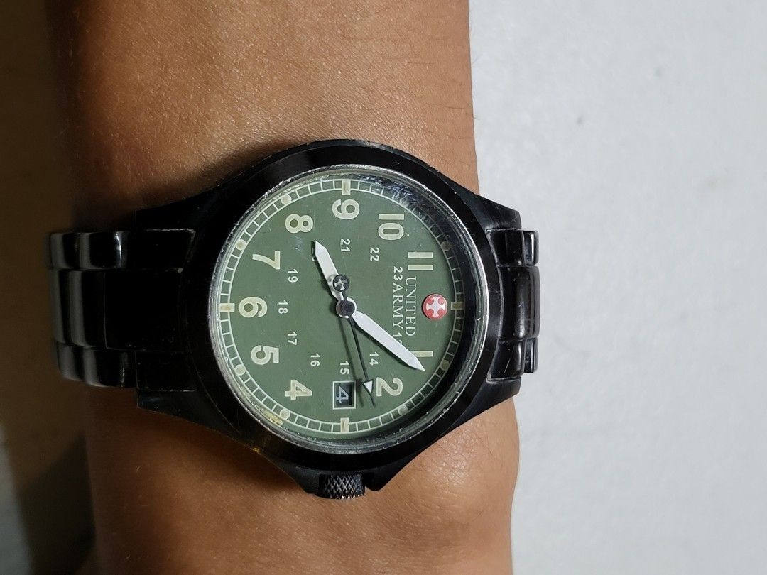 United Army 1052 Miyota Black PVD Quartz Men s Fashion Watches