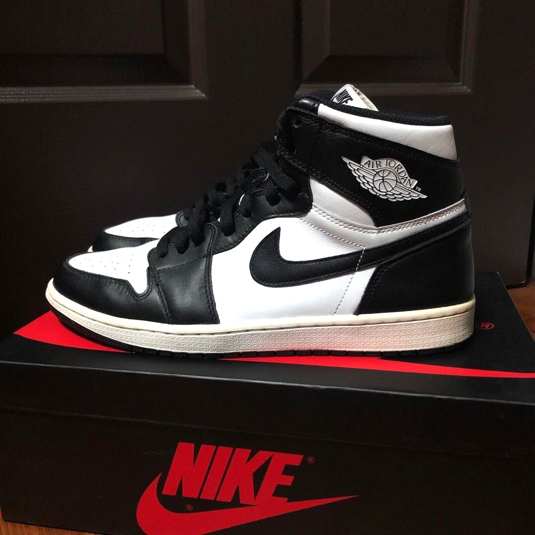 2014 US 11 Nike Air Jordan 1 Hi Black White 2014 Men s Fashion